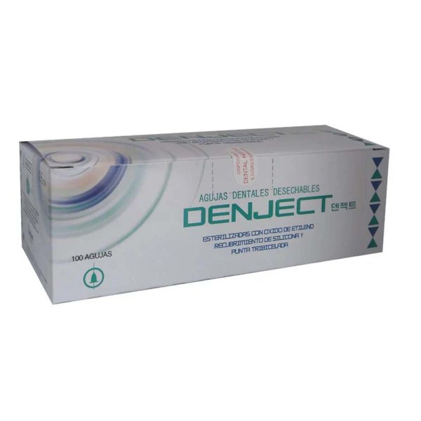 AGUJAS CORTAS DENTALES DENJECT -  Cal. 30G x 21mm de Longitud Caja x 100