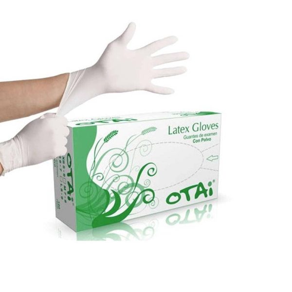 GUANTES LATEX CON POLVO TALLA M