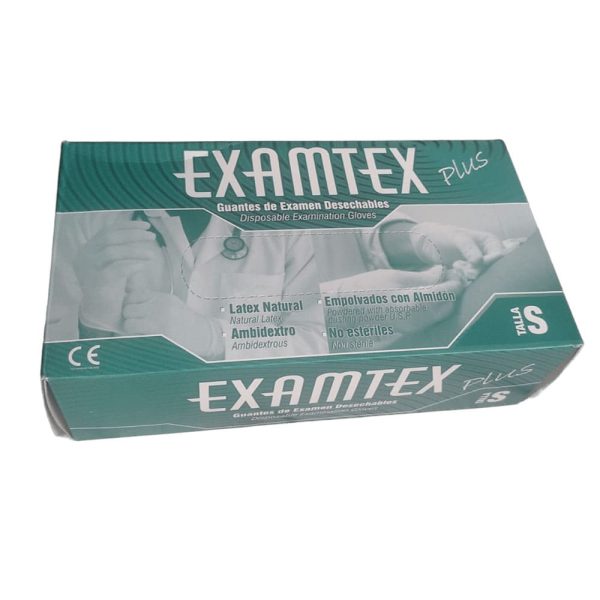 GUANTE EXANTEX DESECHABLE PARA EXAMEN TALLA S X 100 UNDS