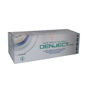 Agujas cortas dentales denject cal. 30g x 21mm de longitud caja x 100