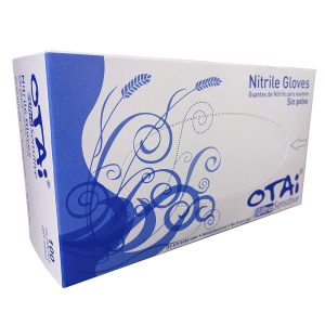 Guante nitrilo otai sensitive color azul sin talco talla xs